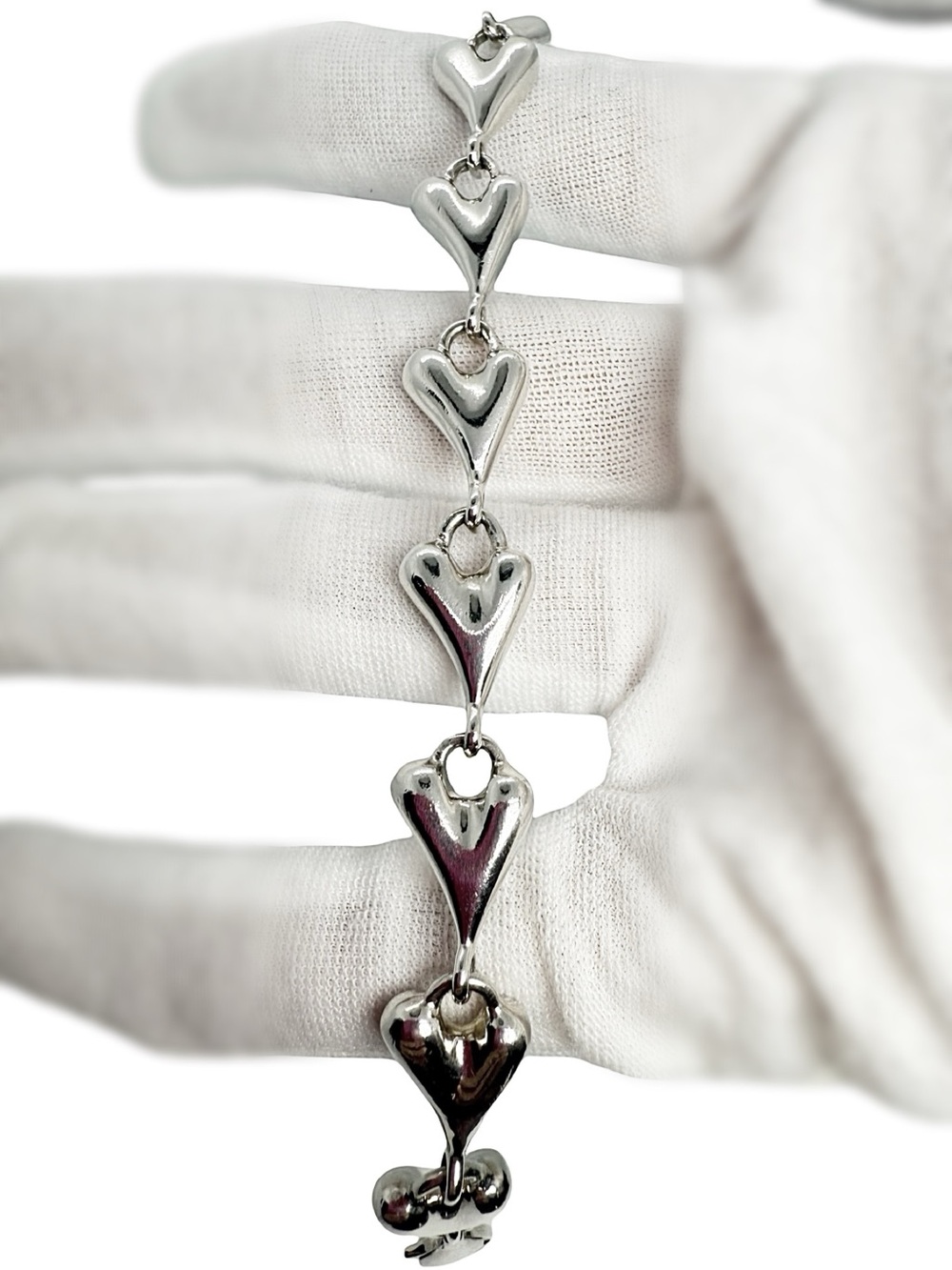 Designer! RLM Designer Silver Heart Charm Link Bracelet - Women Jewelry! - Picture 8 of 11